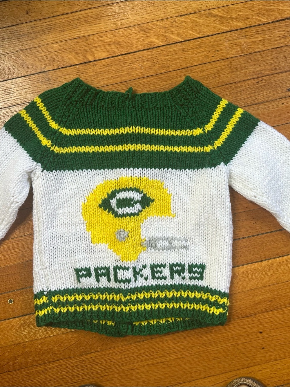 Green Bay Packers Kids Knit Sweater - Green, Yellow, White